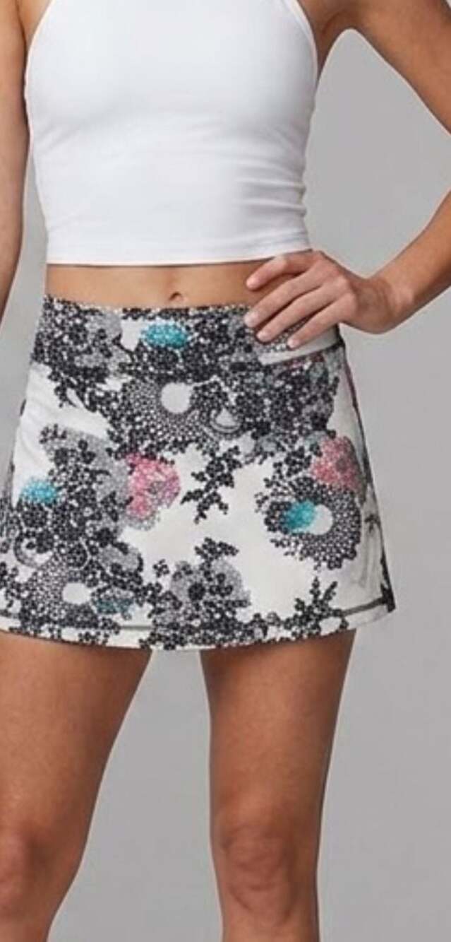 Sofibella XS Floral Tennis Skort Workout Athletic Skirt with shorts